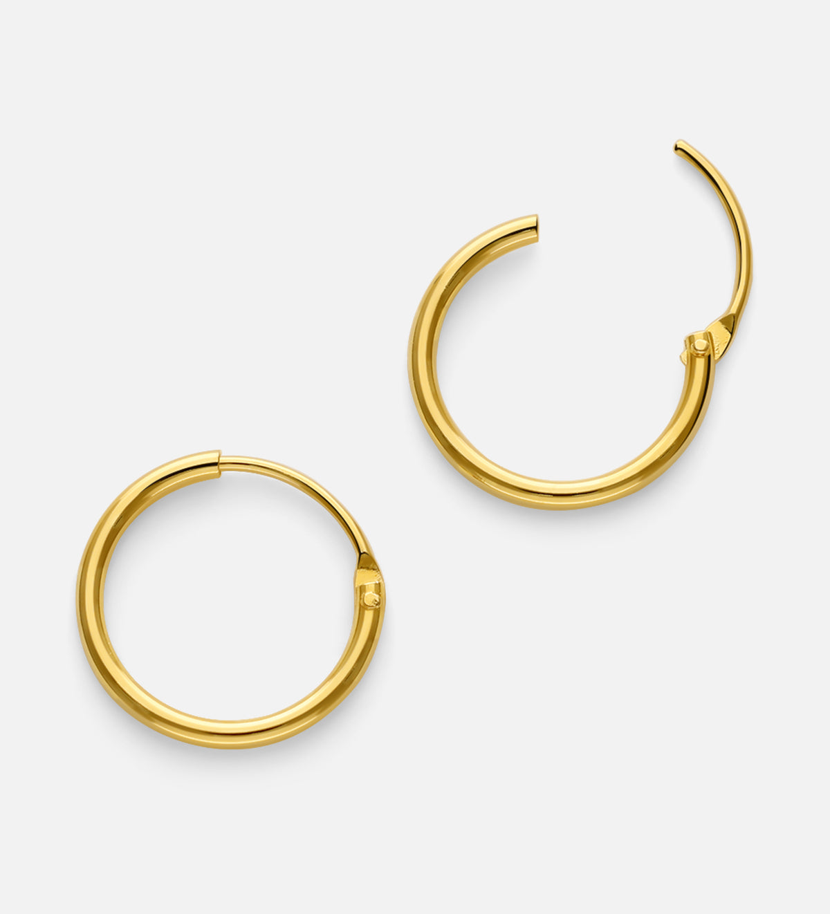 Thin Small Hoops in 18k Gold Plating on 925 Silver - Ash & Harry