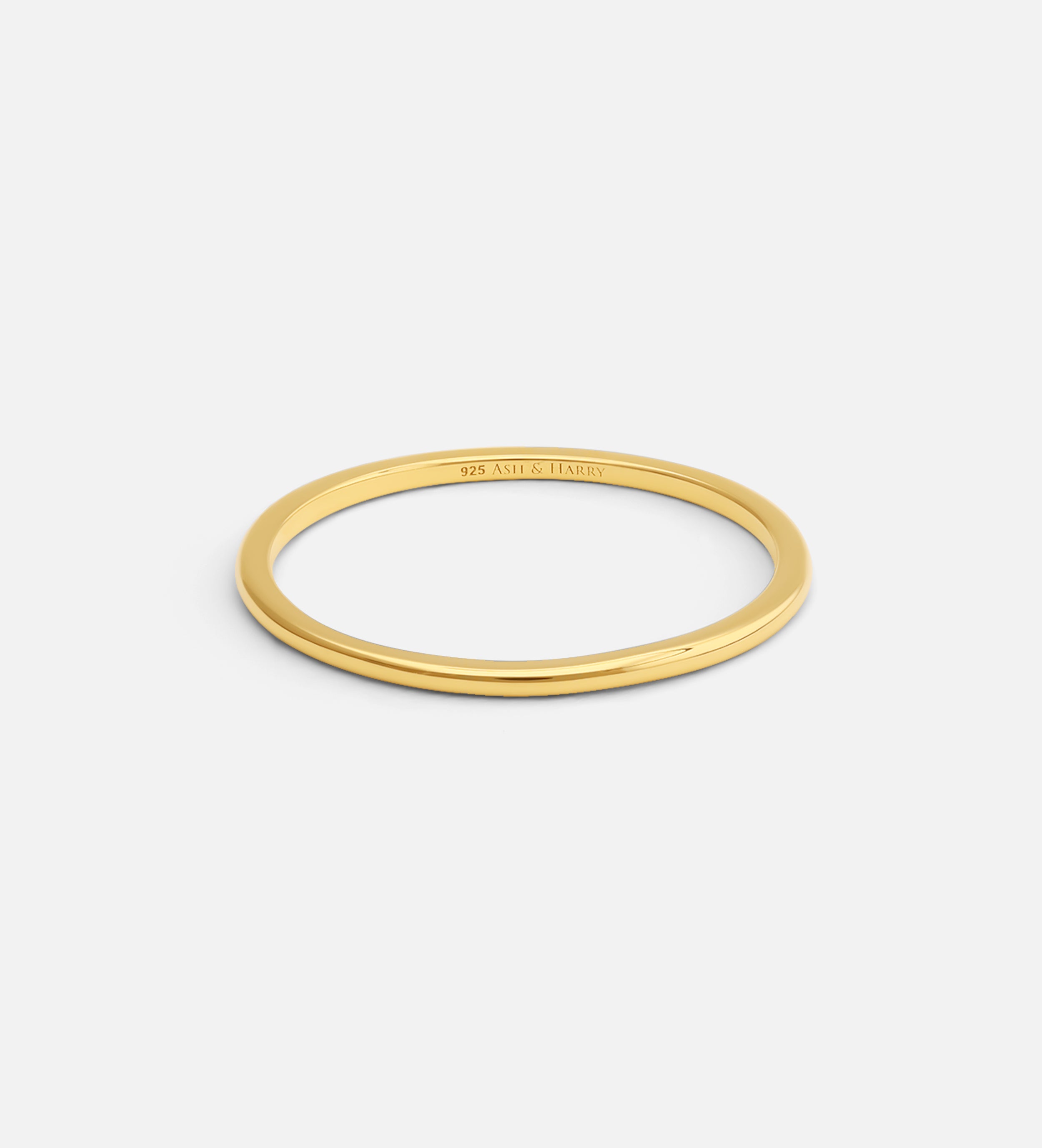 Thin Stacker Ring in 18k Gold Plating on 925 Silver - Ash & Harry