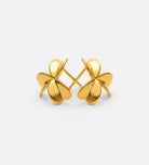 Three Leaf Clover Earrings in 18k Gold Plating on 925 Silver - Ash & Harry