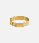 Trio Band Stacker Ring in 18k Gold Plating on 925 Silver - Ash & Harry