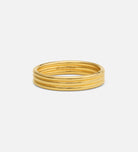 Trio Band Stacker Ring in 18k Gold Plating on 925 Silver - Ash & Harry
