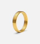 Trio Band Stacker Ring in 18k Gold Plating on 925 Silver - Ash & Harry