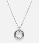 Triple Ring Necklace in Rhodium Plating on 925 Silver - Ash & Harry