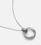 Triple Ring Necklace in Rhodium Plating on 925 Silver - Ash & Harry
