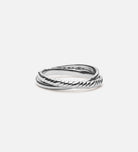 Intertwined Duo Ring in Rhodium Plating on 925 Silver - Ash & Harry