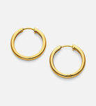 Tube Large Hoops in 18k Gold Plating on 925 Silver - Ash & Harry