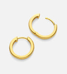 Tube Medium Hoops in 18k Gold Plating on 925 Silver - Ash & Harry