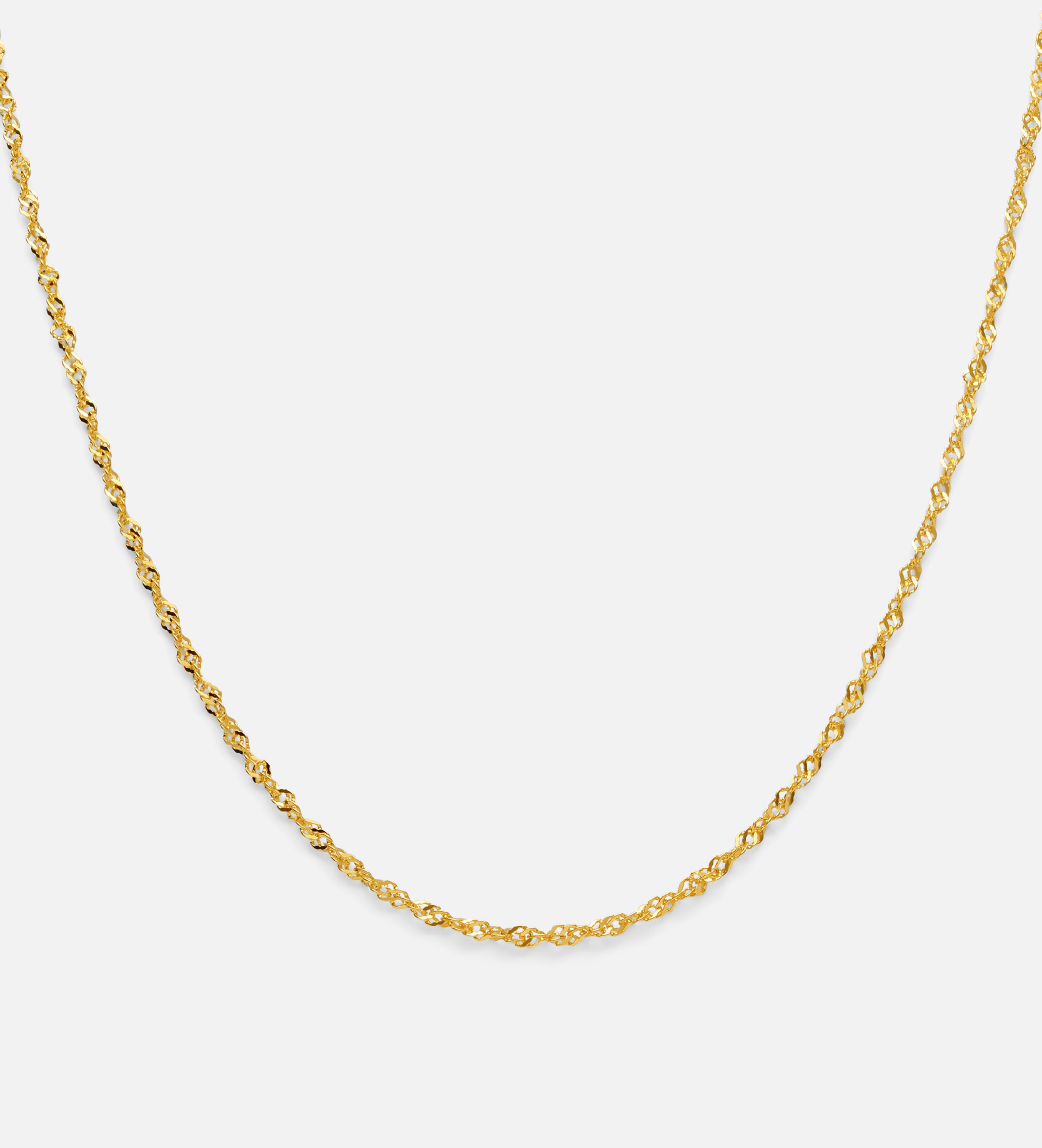 Twist Chain Necklace in 18k Gold Plating on 925 Silver - Ash & Harry