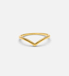 Wishbone Ring in 18k Gold Plating on 925 Silver - Ash & Harry