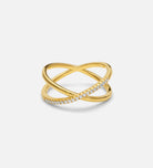 X Ring in 18k Gold Plating on 925 Silver - Ash & Harry
