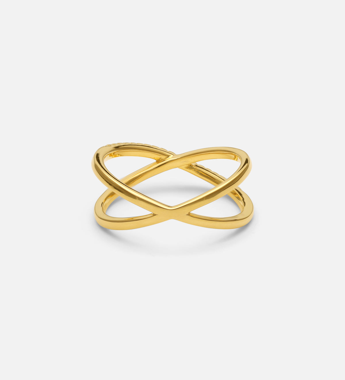 X Ring in 18k Gold Plating on 925 Silver - Ash & Harry