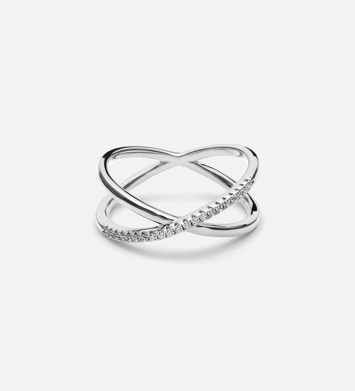 X Ring in Rhodium Plating on 925 Silver - Ash & Harry