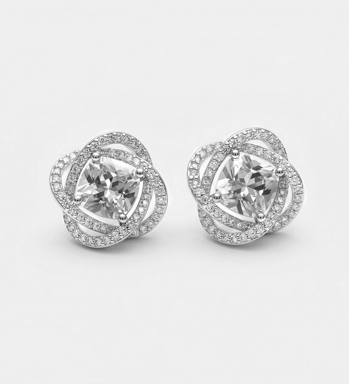 Orbit Cluster Studs with High Quality Certified Simulated Diamonds - Ash & Harry