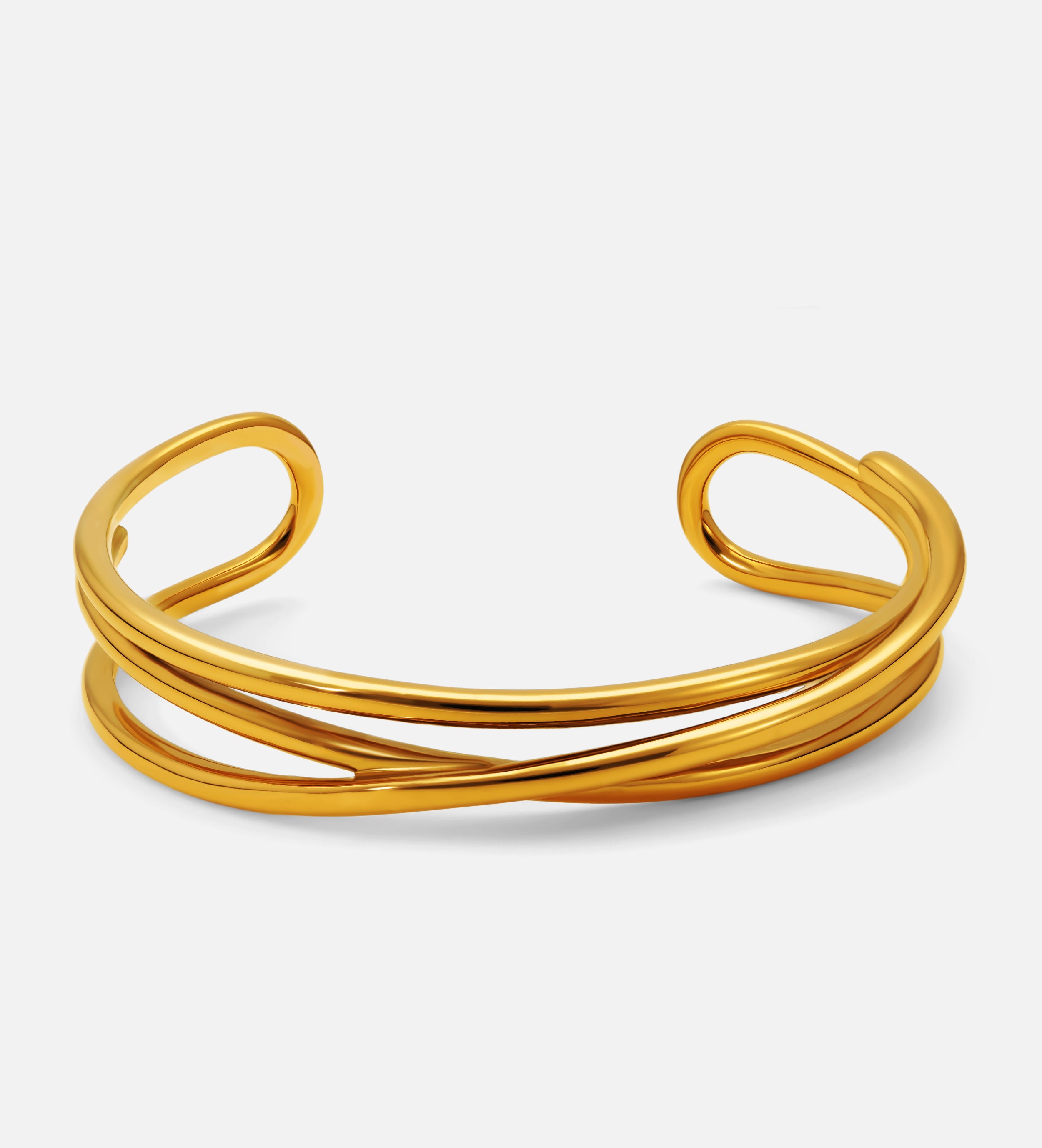Orbit Link Gold Cuff - Ash & Harry