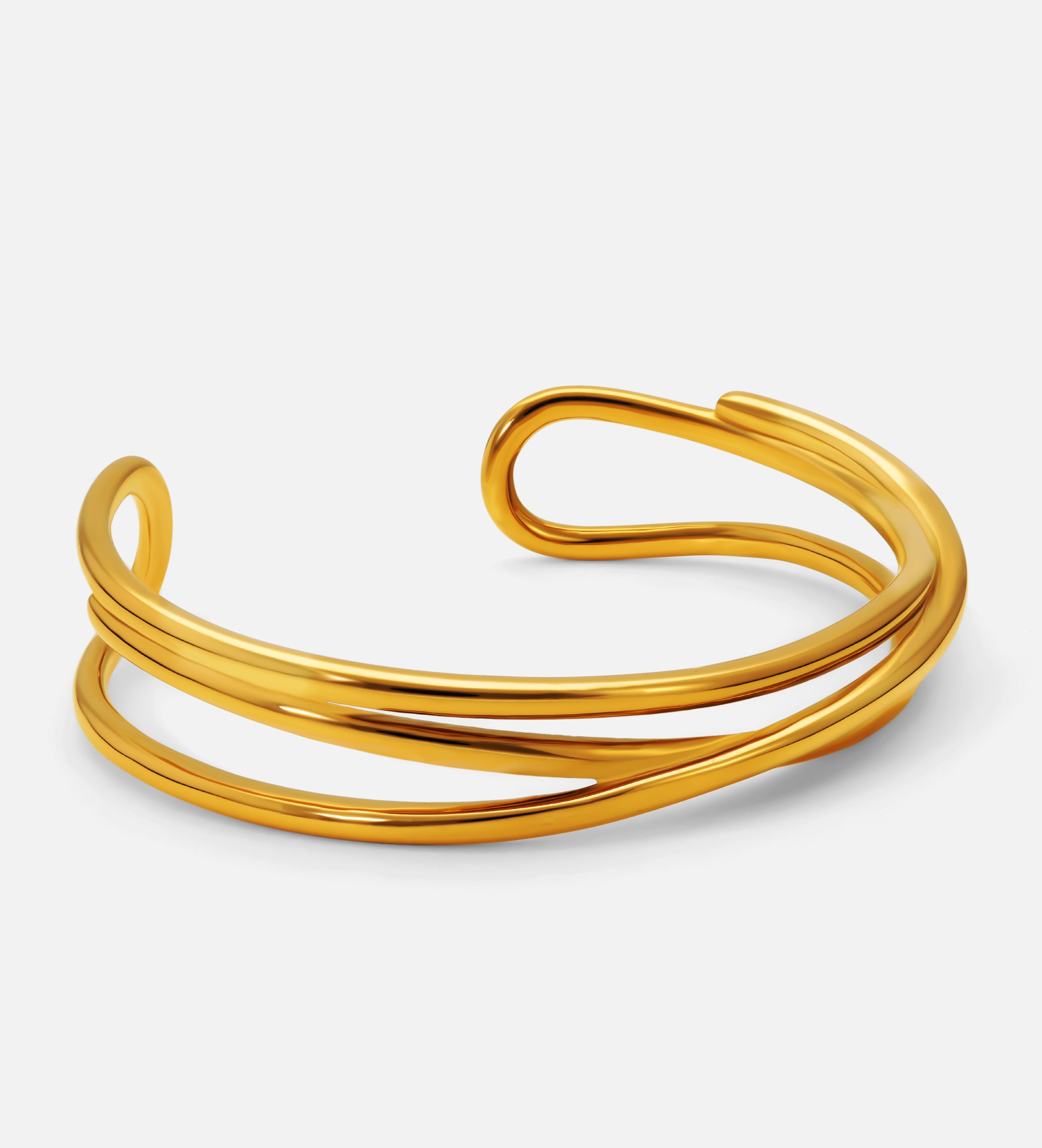 Orbit Link Gold Cuff - Ash & Harry