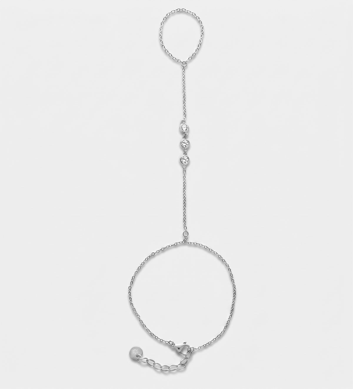Orion Starline Hand Chain in Silver With High Quality Simulated Diamonds - Ash & Harry