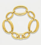 Oval Echo Link Bracelet in Gold - Ash & Harry