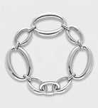 Oval Echo Link Bracelet in Silver - Ash & Harry