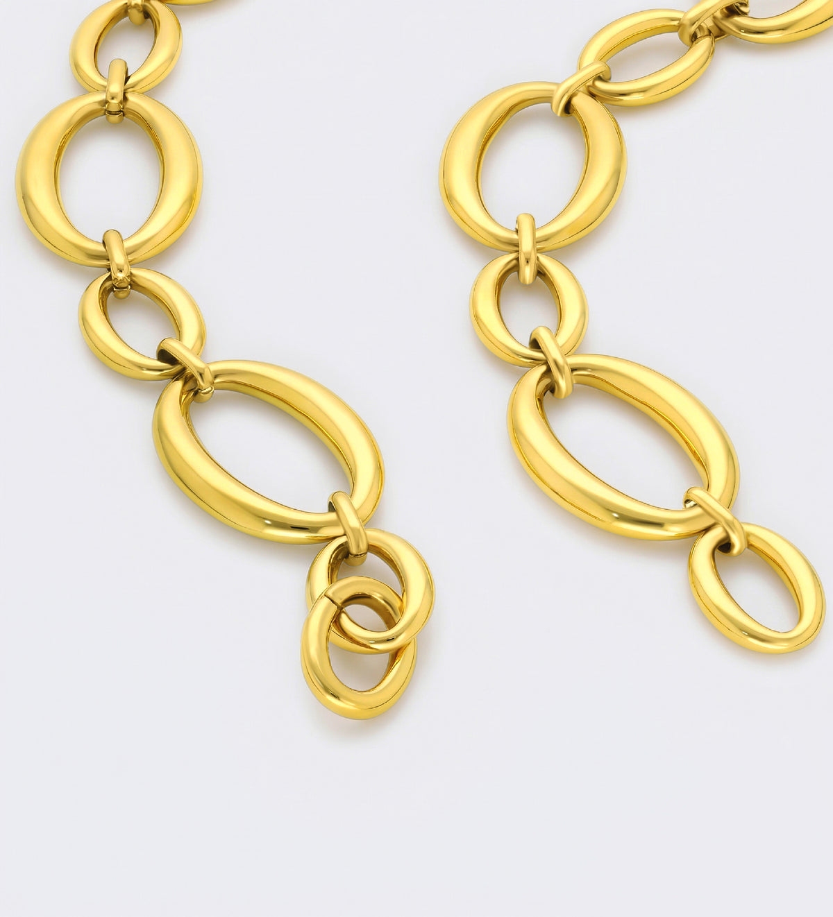 Oval Echo Link Necklace in Gold - Ash & Harry