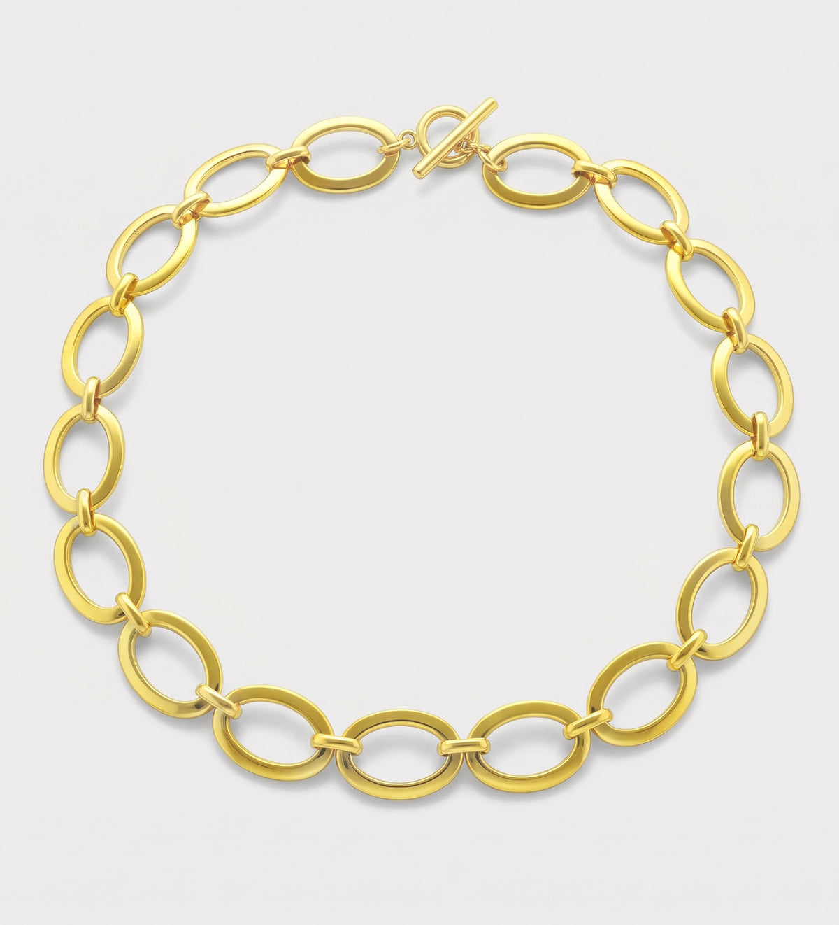 Oval Link Toggle Necklace in Gold - Ash & Harry