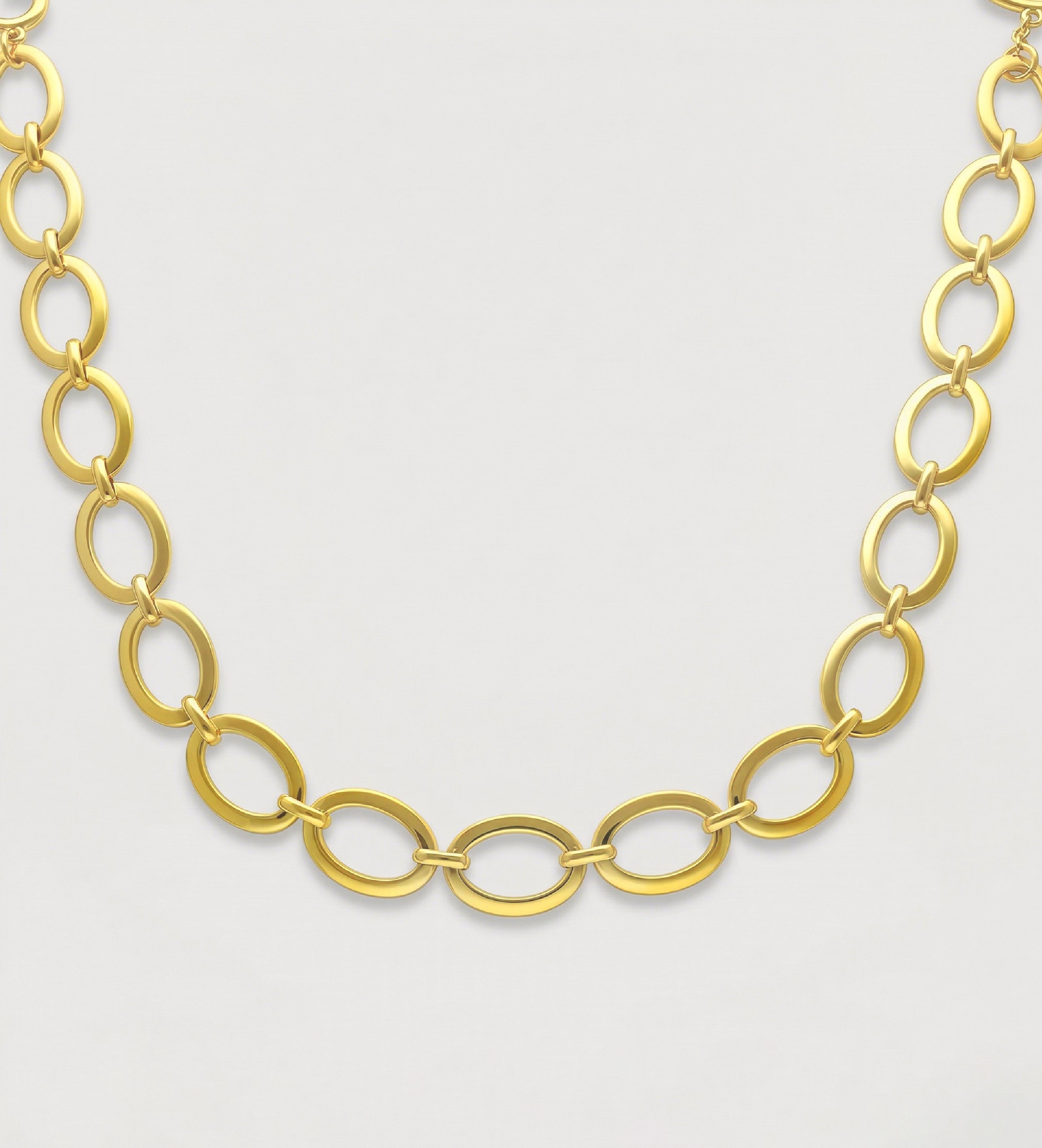 Oval Link Toggle Necklace in Gold - Ash & Harry