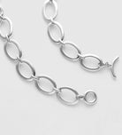 Oval Link Toggle Necklace in Silver - Ash & Harry