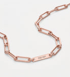 Paperclip Chain Name Necklace in 18K Rose Gold Plating on 925 Silver - Ash & Harry