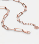 Paperclip Chain Name Necklace in 18K Rose Gold Plating on 925 Silver - Ash & Harry
