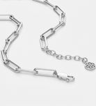 Paperclip Chain Name Necklace in Rhodium Plating on 925 Silver - Ash & Harry
