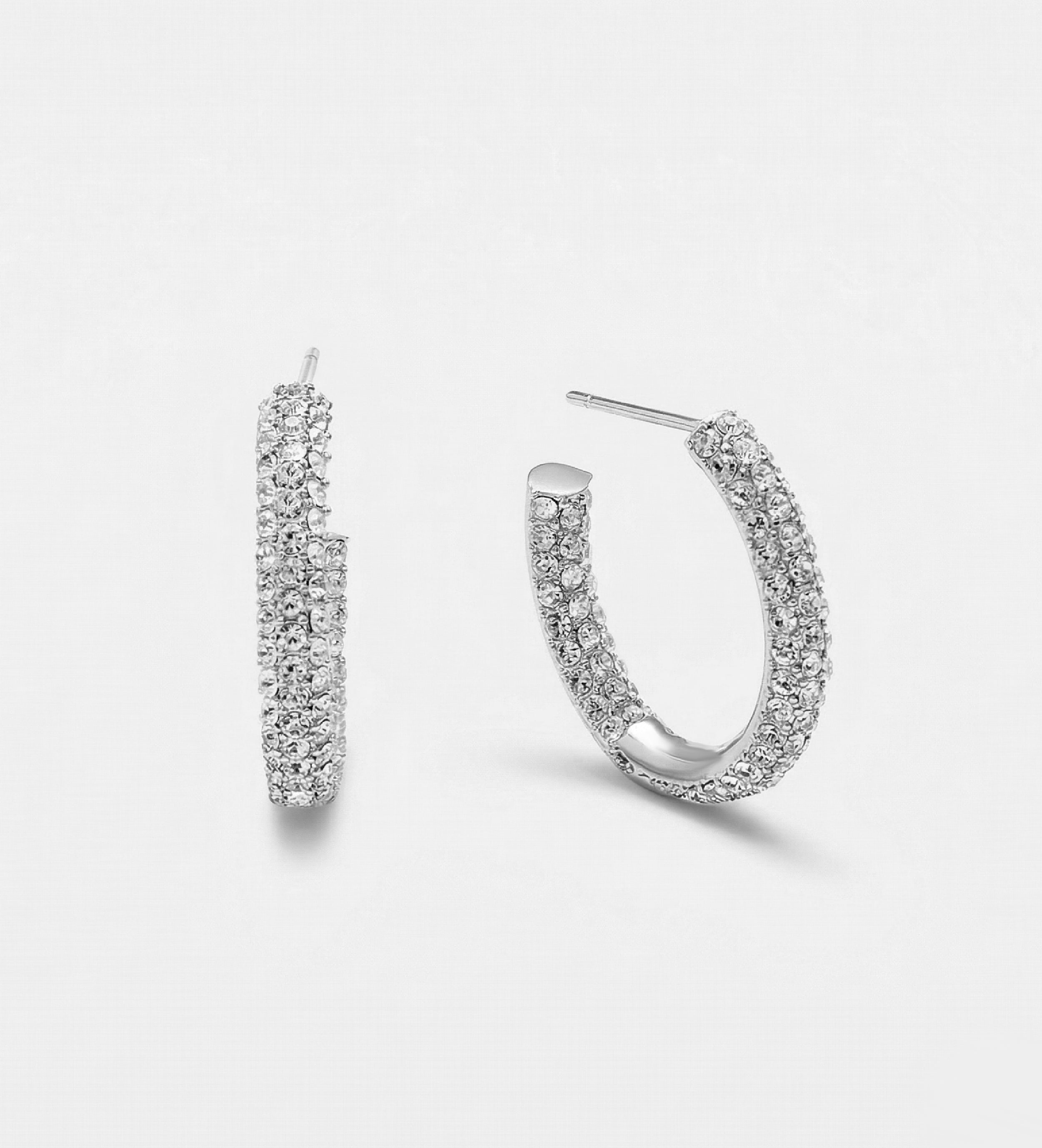 Pavé Hoop Earrings With High Quality Simulated Diamonds - Ash & Harry