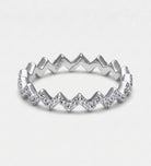 Pave Zig Ring in 925 Silver with High Quality Simulated Diamonds - Ash & Harry