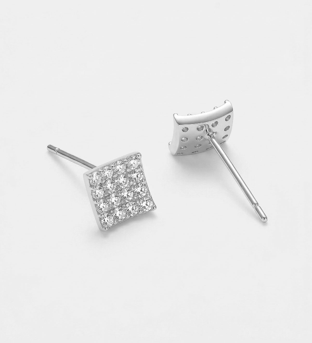 Pixel Pavé Studs With High Quality Simulated Diamonds - Ash & Harry