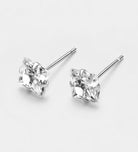Princess Cut Solitaire Studs With High Quality Simulated Diamonds - Ash & Harry