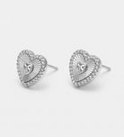 Radiant Heart Studs With High Quality Simulated Diamonds - Ash & Harry