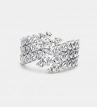 Radiant Wave Diamond Cluster Band in High Quality Certified Lab Crafted Stones In 925 Silver - Ash & Harry