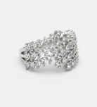 Radiant Wave Diamond Cluster Band in High Quality Certified Lab Crafted Stones In 925 Silver - Ash & Harry