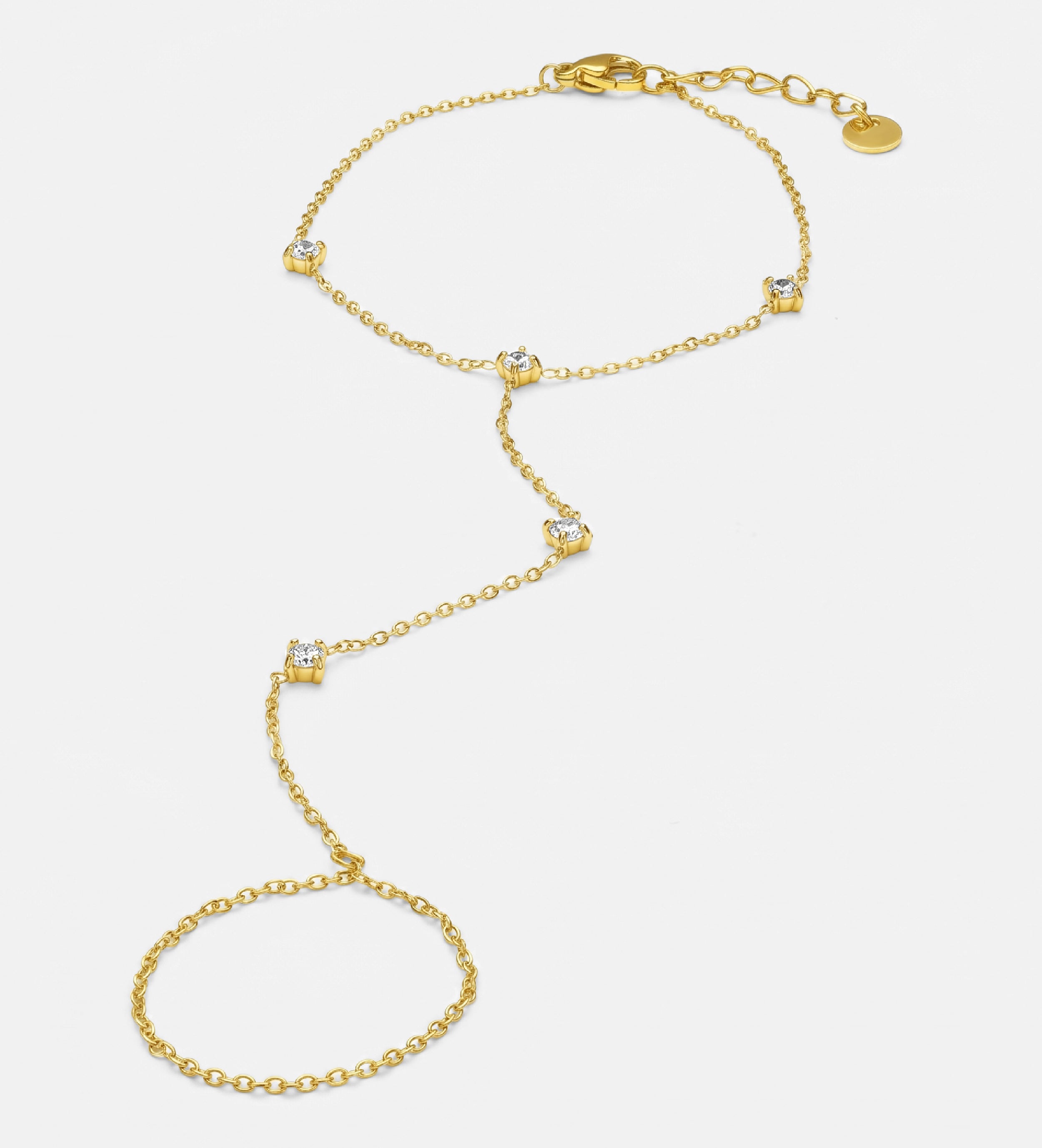 Rania Hand Chain in Gold - Ash & Harry
