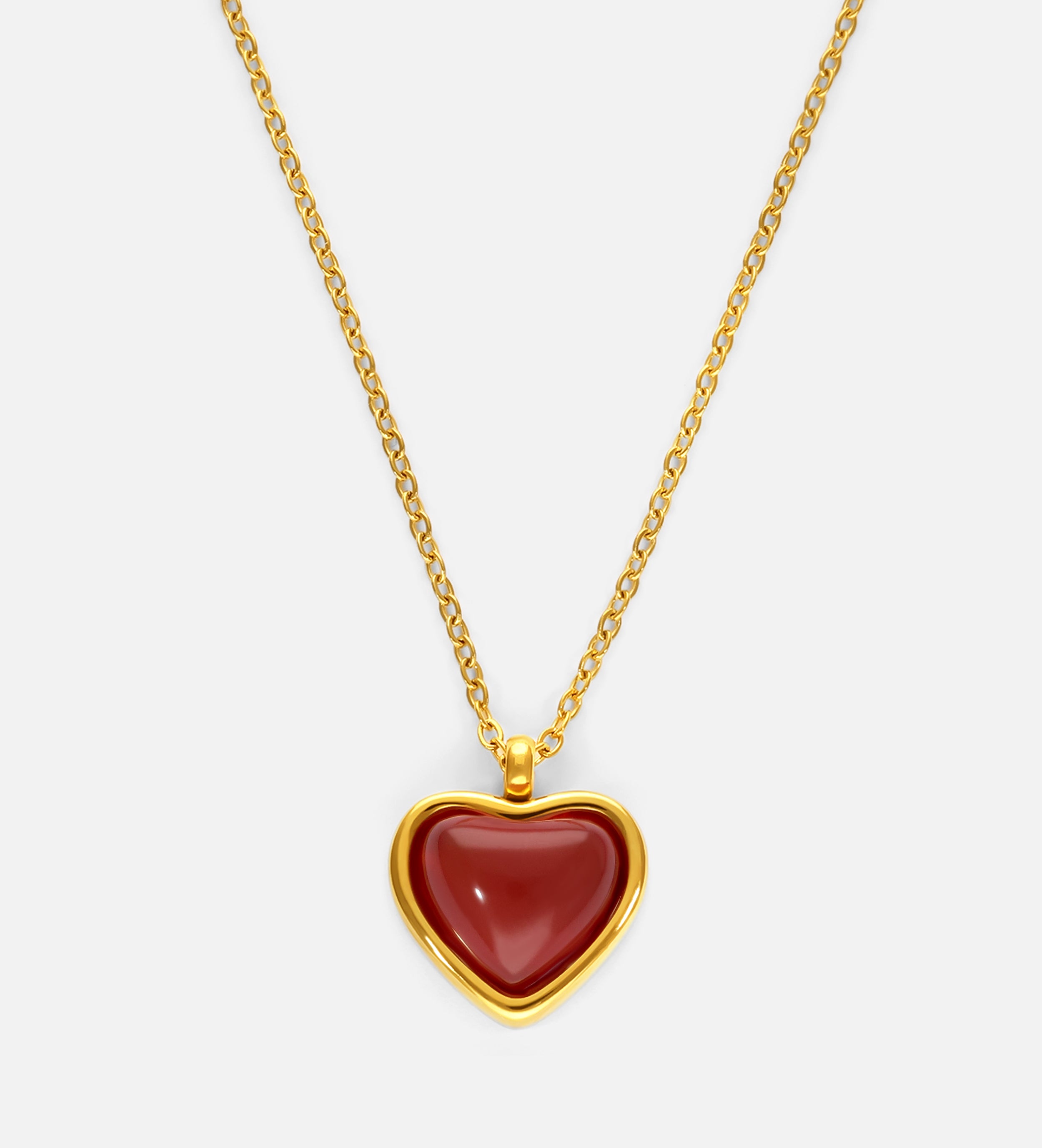 Red Carnelian Heart Necklace - Ash & Harry