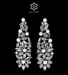 Reem Pearl Luxury Bridal Full Set in High Quality Simulated Diamonds Rhodium Plated - Ash & Harry