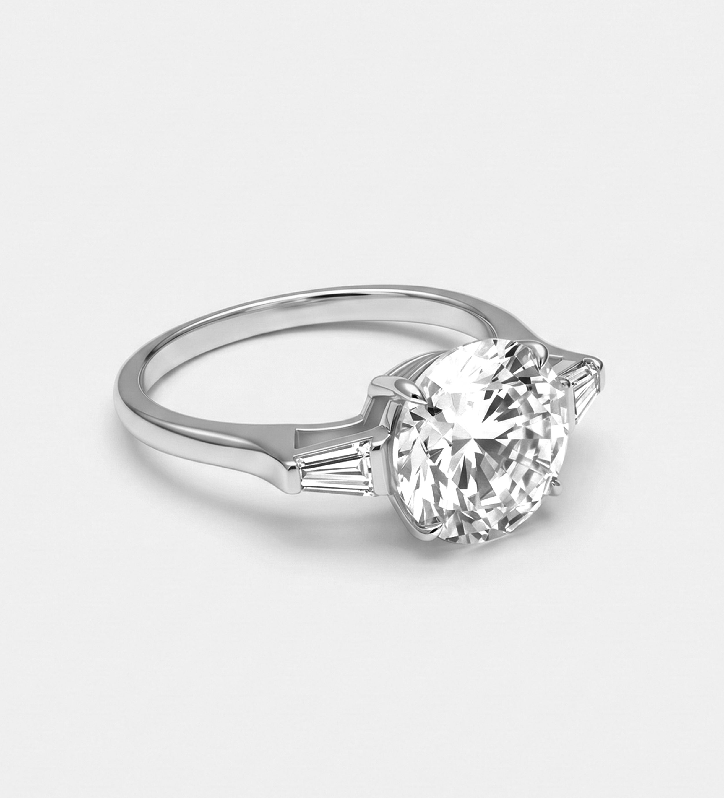 Regal Solitaire Ring In 925 Silver High Quality Simulated Diamonds - Ash & Harry