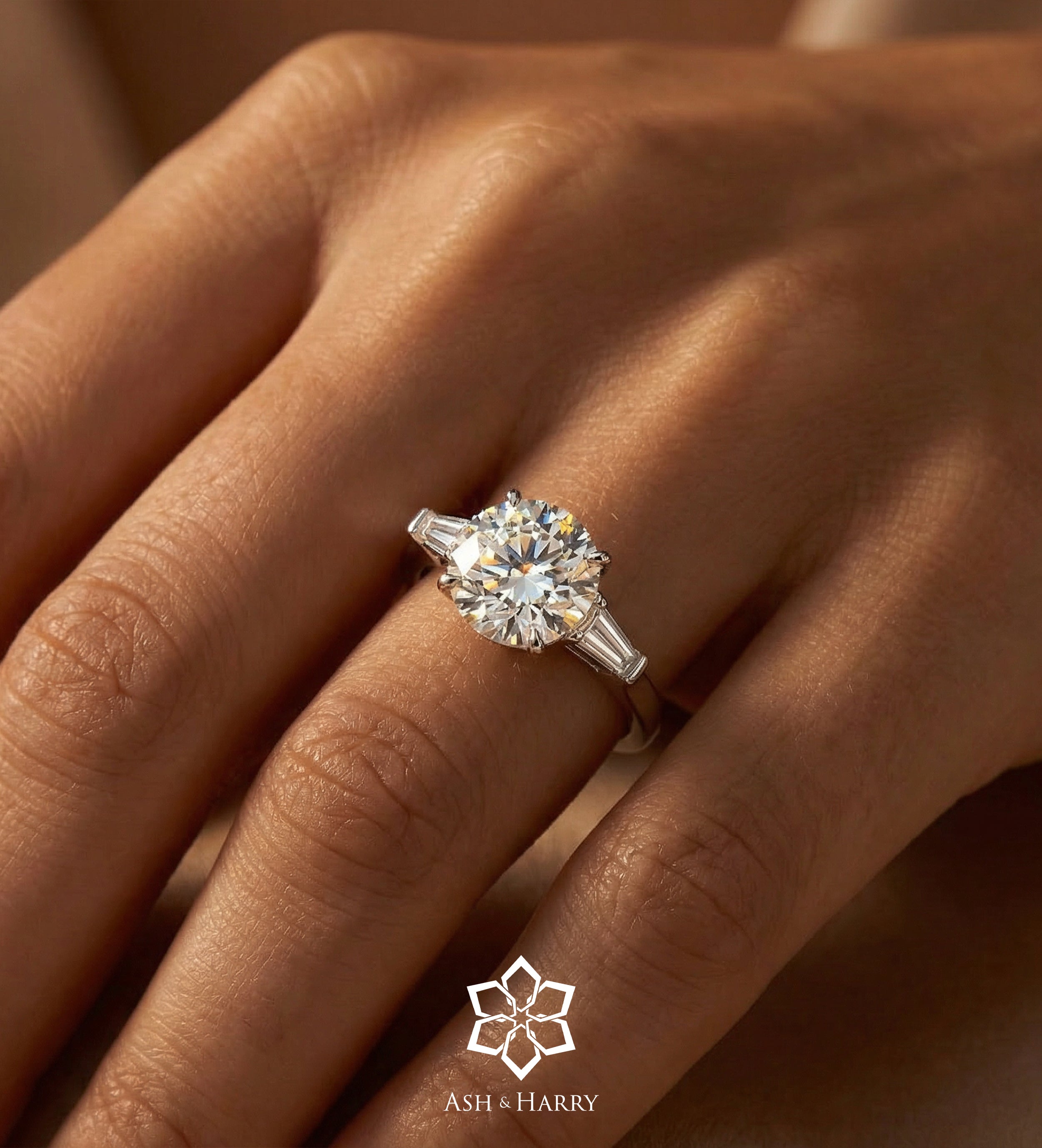 Regal Solitaire Ring In 925 Silver High Quality Simulated Diamonds - Ash & Harry