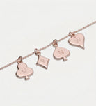 Royal Card Initial Necklace - in 18K Rose Gold Plating on 925 Silver - Ash & Harry