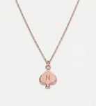 Royal Card Initial Necklace - in 18K Rose Gold Plating on 925 Silver - Ash & Harry