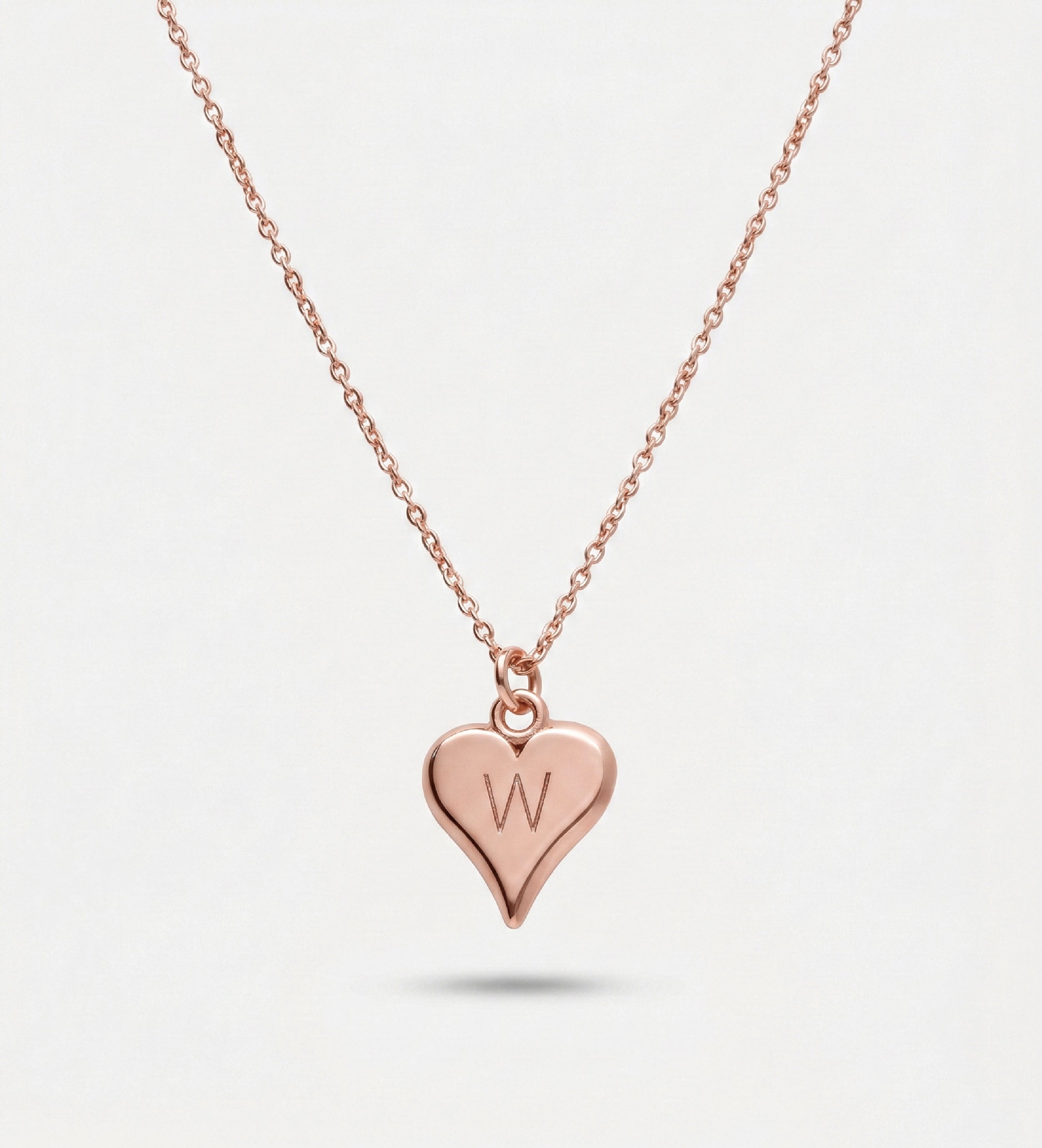Royal Card Initial Necklace - in 18K Rose Gold Plating on 925 Silver - Ash & Harry