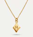 Royal Card Initial Necklace in 18K Gold Plating on 925 Silver - Ash & Harry