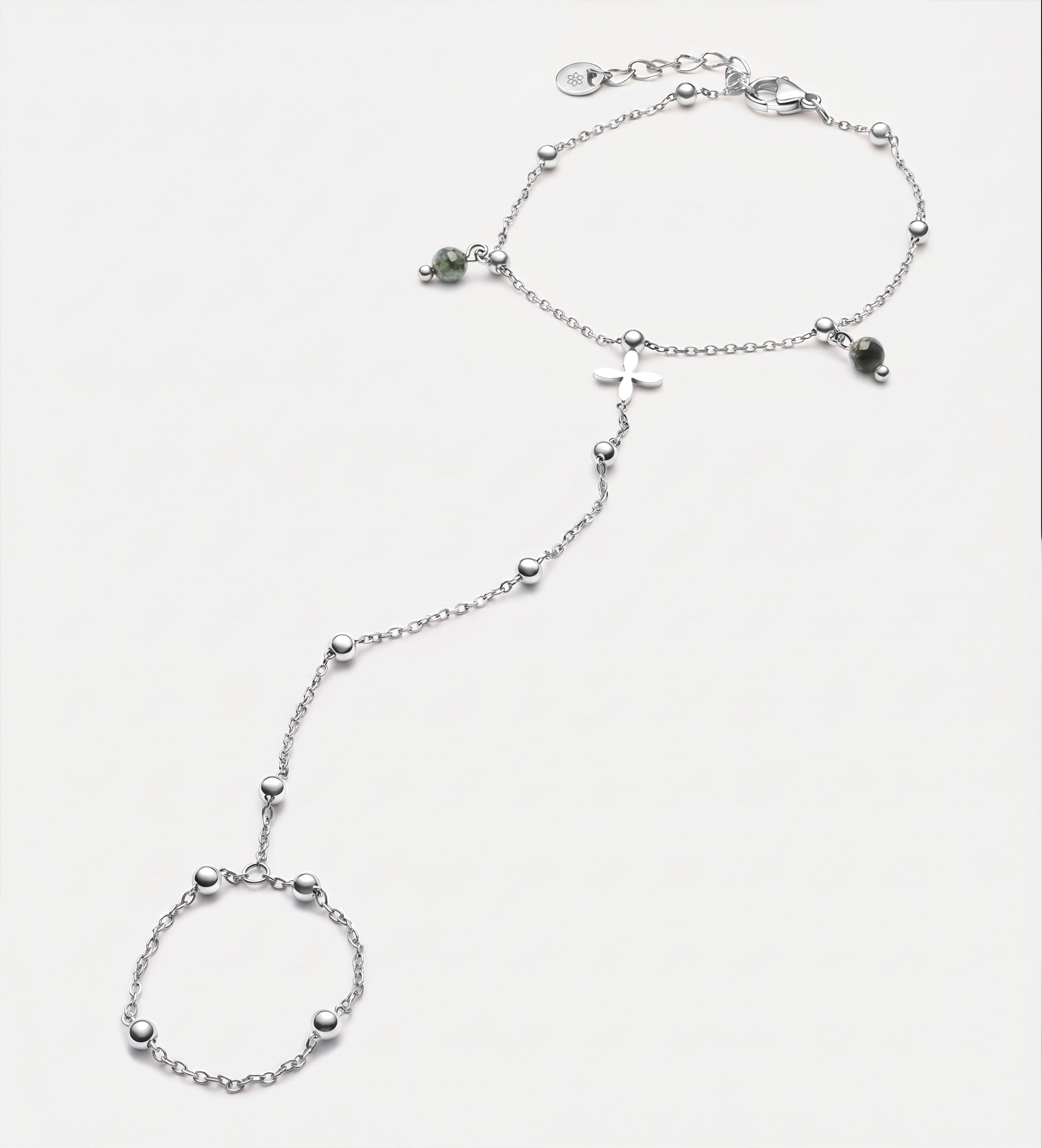 Sahara Hand Chain in Silver - Ash & Harry