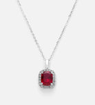 Scarlet Ruby Cushion Full Set in Silver - 2 Items - Ash & Harry