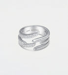 Serpent Twist Ring In 925 Silver High Quality Simulated Diamonds - Ash & Harry