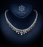 Shirin Pure White Luxury Bridal Full Set in High Quality Simulated Diamonds Rhodium Plated - Ash & Harry