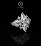 Shirin Pure White Luxury Bridal Full Set in High Quality Simulated Diamonds Rhodium Plated - Ash & Harry